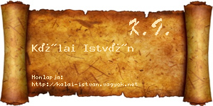 Kálai István névjegykártya